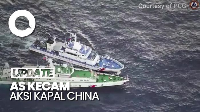 Kapal Penjaga Pantai China Tabrak Kapal Filipina, AS: Sembrono!