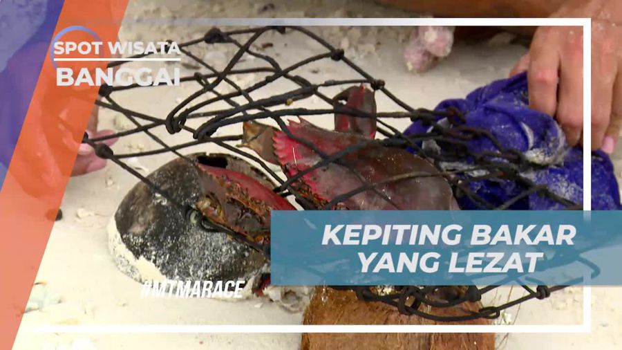 Menikmati Sensasi Gurih Kepiting Bakar yang Lezat, Pantai Puganda Banggai 