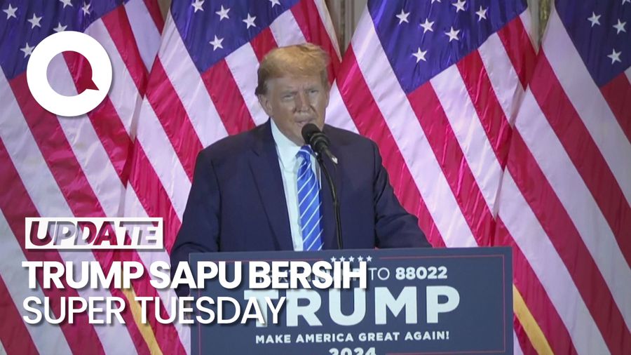 Trump Menang Telak di Super Tuesday, Siap Lawan Biden di Pilpres AS 2024