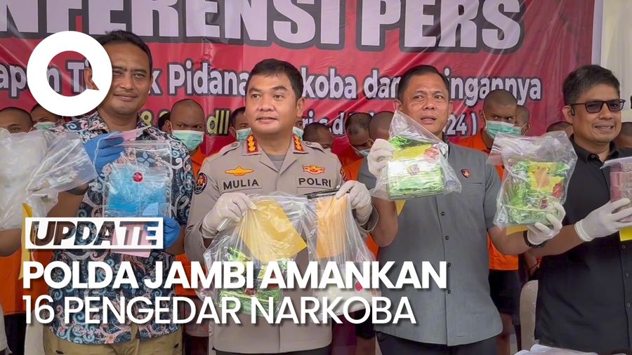 16 Pengedar Narkoba di Jambi Dibekuk, Sabu-Ekstasi Senilai Rp 11 M Disita
