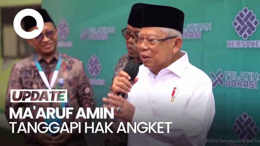 Wapres Maaruf soal Wacana Hak Angket: Itu Urusan DPR