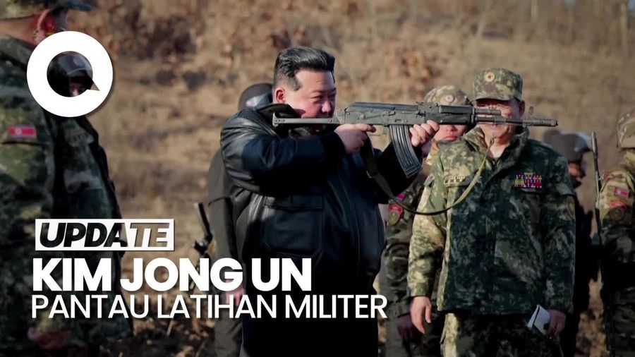 Momen Kim Jong Un Pantau Latihan Perang Pasukan Militer Korut
