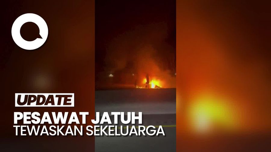 Penampakan Pesawat Jatuh di Nashville AS, 5 Orang Tewas