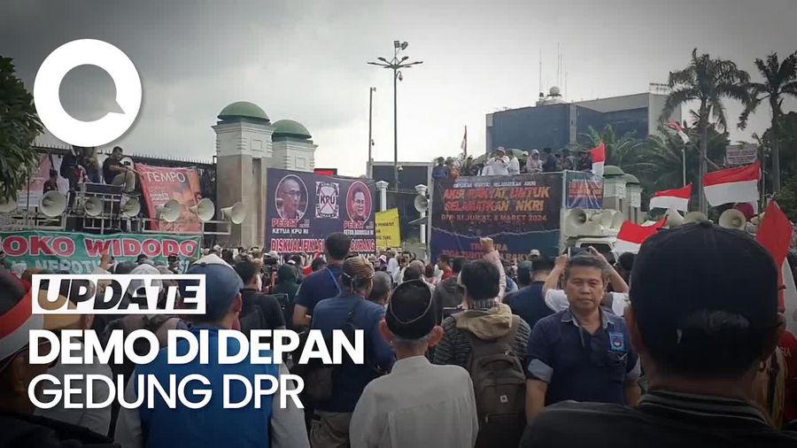 Ada Demo soal Pemilu di DPR, Jalan Gatot Subroto Arah Slipi Ditutup