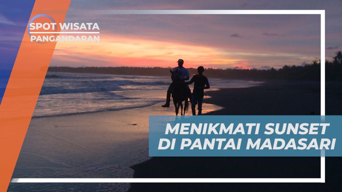 Menikmati Sunset di Tepi Pantai Madasari Sambil Naik Kuda, Pangandaran