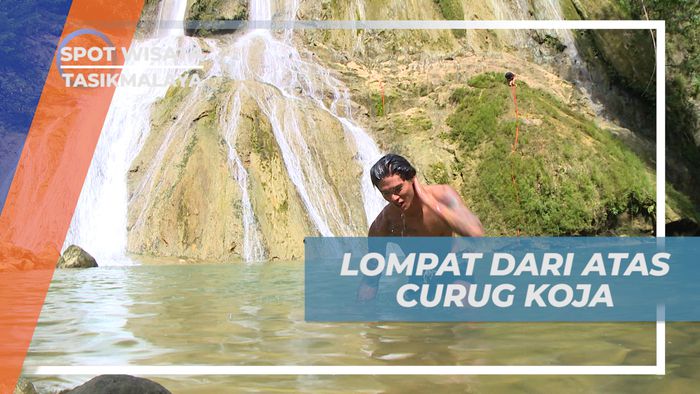 Sensasi Seru yang Memacu Adrenalin Melompat dari Atas Curug Koja, Tasikmalaya