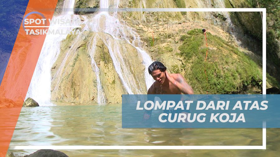 Sensasi Seru yang Memacu Adrenalin Melompat dari Atas Curug Koja, Tasikmalaya