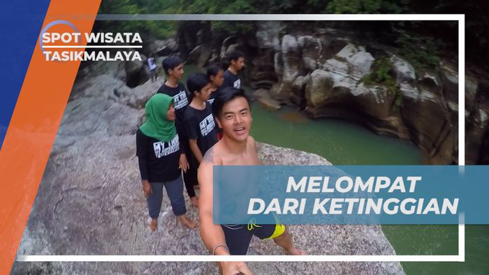 Uji Nyali, Jump Cliif dari Ketinggian di Tonjong Canyon, Tasikmalaya
