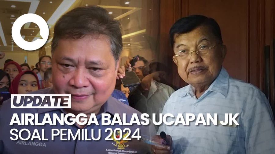 Airlangga soal JK Sebut Pemilu 2024 Terburuk: Kita Dapat Apresiasi