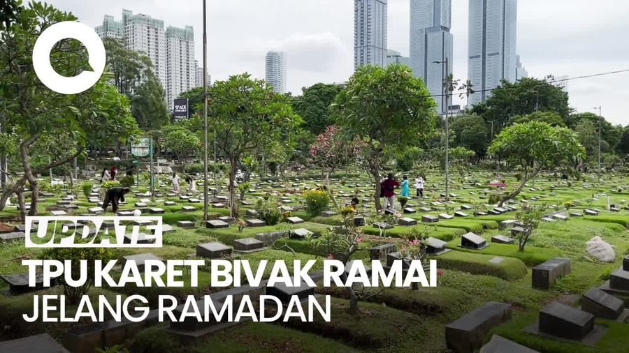 Jelang Ramadan, TPU Karet Bivak Ramai Peziarah