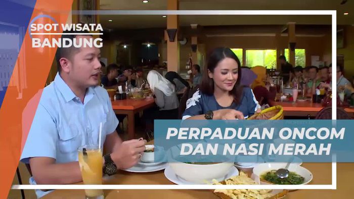 Menikmati Kelezatan Paduan Oncom dan Nasi Merah, Bandung