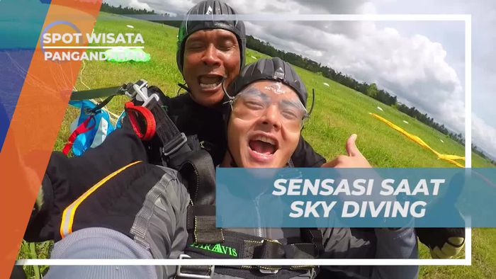 Sky Diving Menikmati Keindahan Alam Pangandaran Dari Udara