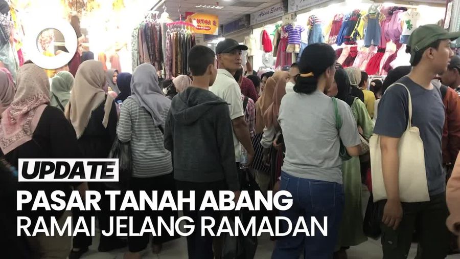 Penampakan Pasar Tanah Abang Membeludak Jelang Ramadan