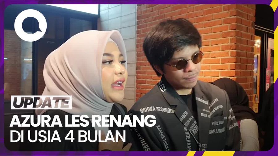 Anak Atta-Aurel Les Renang di Usia 4 Bulan