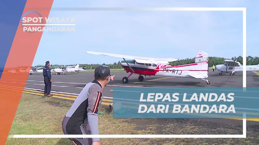 Take Off Dari Bandara Untuk Tantangan Sky Diving Selanjutnya, Pangandaran