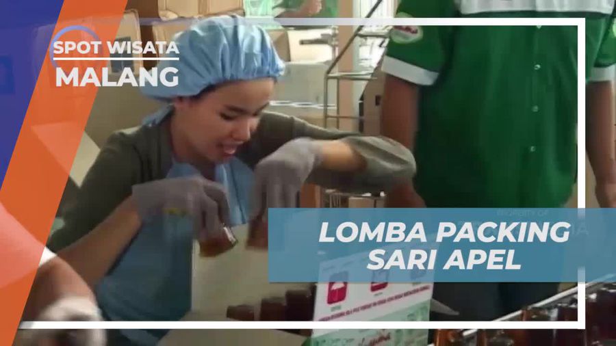 Adu Cepat Mengemas Sari Apel di Kota Malang