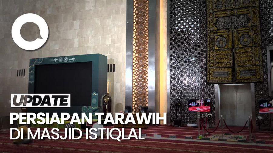 Melihat Persiapan Salat Tarawih Hari Pertama di Masjid Istiqlal