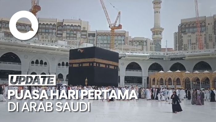 Hari Puasa Pertama Ramadan 1445 H di Makkah, Cuaca Panas dan Terik