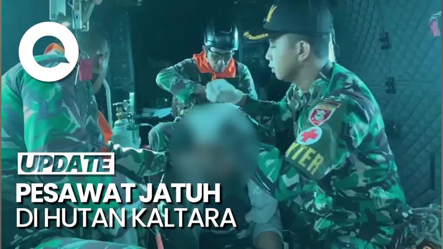Momen Evakuasi Pilot-Enginer Pesawat Smart Air yang Jatuh di Nunukan