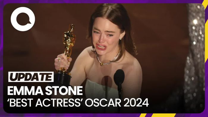 Tangis Bahagia Emma Stone Menang Best Actress di Oscar 2024