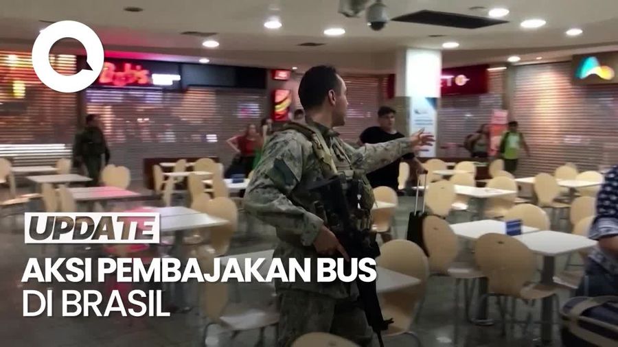 Seorang Pria Bajak Bus di Rio de Janeiro Brasil, Dua Orang Kena Tembak