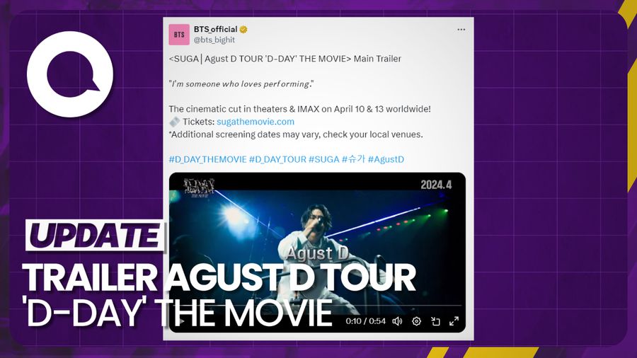 Cuplikan Sinematik Trailer Film Konser Suga BTS
