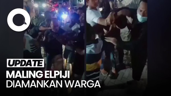 Maling Elpiji dan Rokok di Pasuruan Dikeroyok Warga-Motor Dibakar