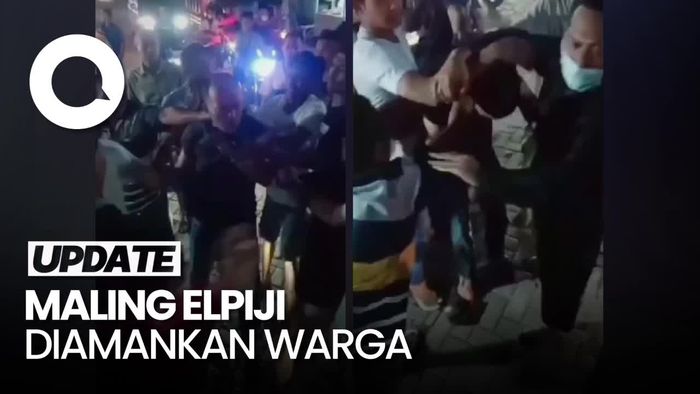 Maling Elpiji dan Rokok di Pasuruan Dikeroyok Warga-Motor Dibakar