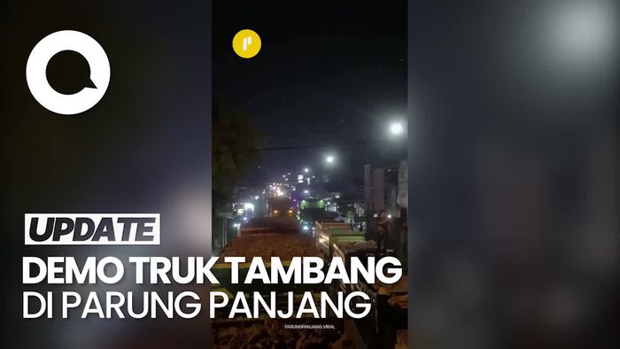 Truk Tambang Blokade Jalan di Parung Panjang, Lalin Sempat Macet Total