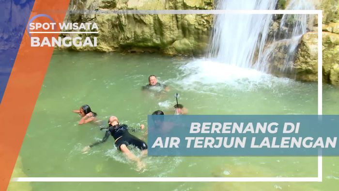 Mencoba Sensasi Segar Berenang di Air Terjun Lalengan Banggai