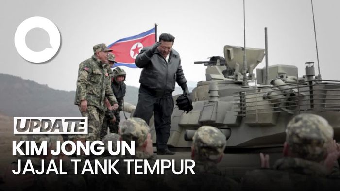 Momen Kim Jong Un Kendarai Tank Tempur Baru Korut
