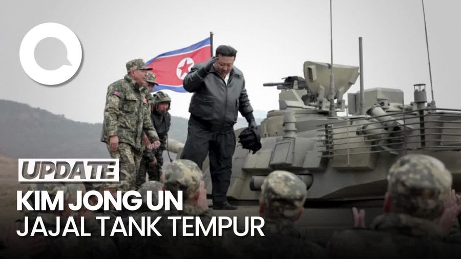 Momen Kim Jong Un Kendarai Tank Tempur Baru Korut
