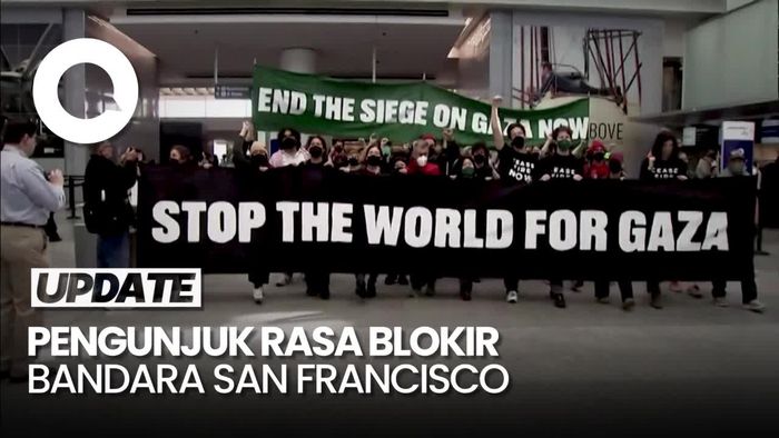 Pedemo Blokir Bandara San Francisco, Tuntut Gencatan Senjata di Gaza