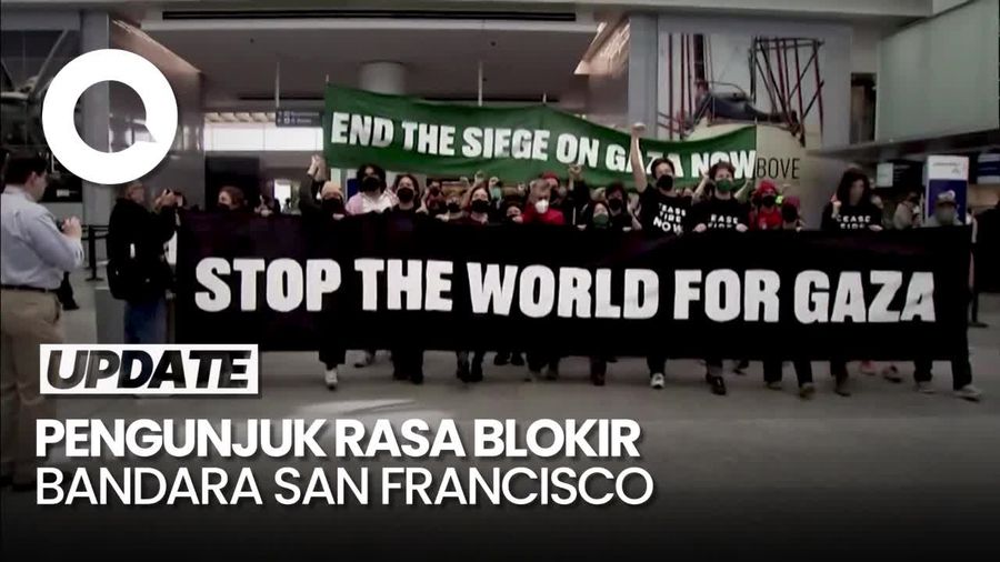 Pedemo Blokir Bandara San Francisco, Tuntut Gencatan Senjata di Gaza