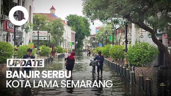Kota Lama Semarang Diserbu Banjir, Ini Penampakannya