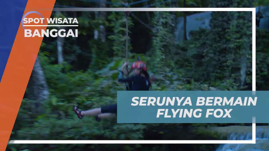 Meluncur Memacu Adrenalin Bermain Flying Fox, Banggai