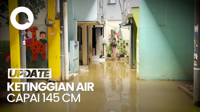 Penampakan Banjir Masih Merendam Permukiman Warga Kebon Pala