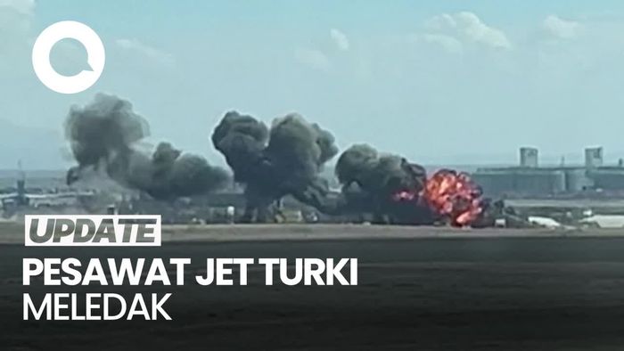 Penampakan Jet Tempur di Turki Jatuh saat Latihan, 1 Orang Tewas