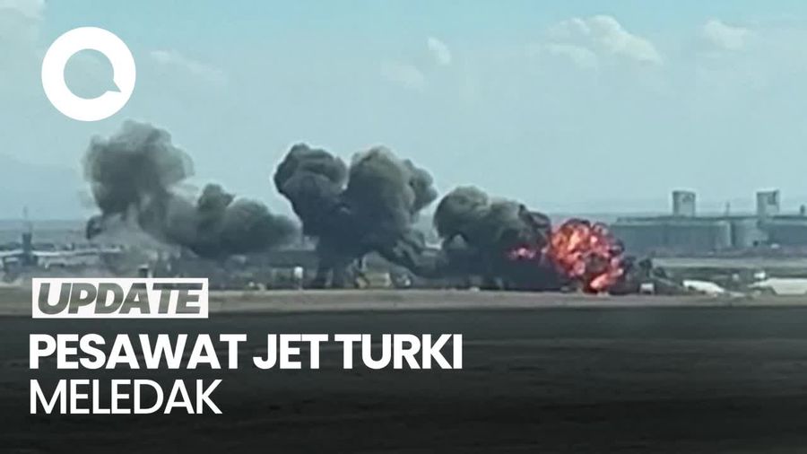 Penampakan Jet Tempur di Turki Jatuh saat Latihan, 1 Orang Tewas
