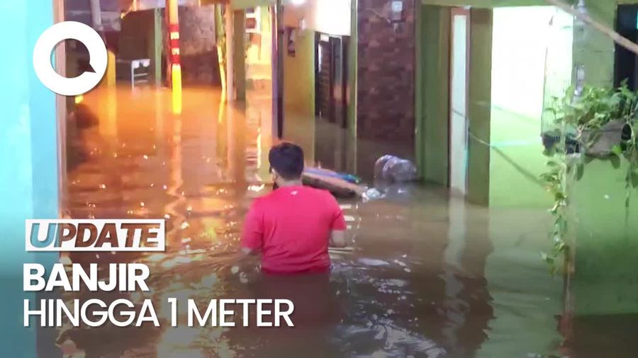 Permukiman Warga Kebon Pala Jaktim Terendam Banjir hingga 1 Meter