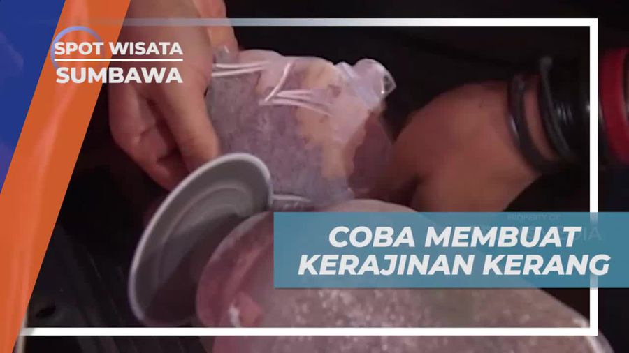 Mencoba Membuat Kerajinan Berbahan Dasar Kerang di Sumbawa