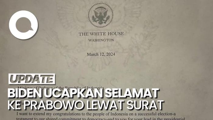 Prabowo Dapat Ucapan Selamat dari Biden Lewat Surat Resmi