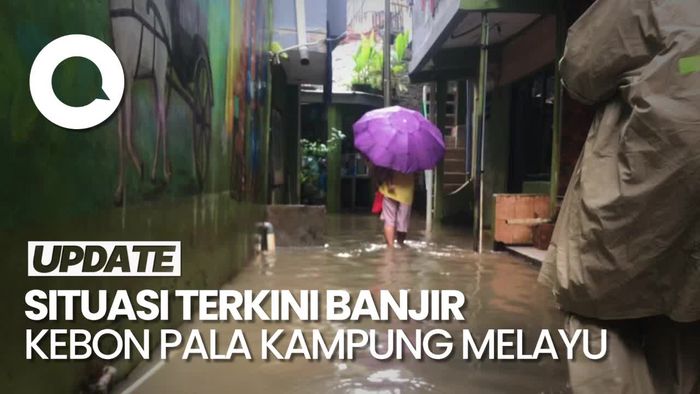 Kebon Pala Kampung Melayu Masih Banjir, Ketinggian Air Sampai 50 Cm