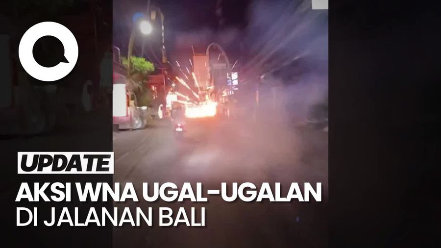Viral WNA Ugal-ugalan Sambil Nyalakan Kembang Api di Bali, Polisi Selidiki