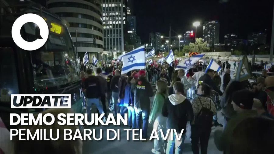 Tuntut Pemilu Baru, Massa Demo di Tel Aviv Blokade Jalan