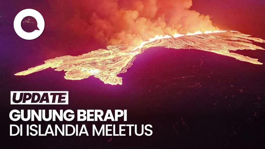 Gunung Berapi di Islandia Meletus, Begini Penampakannya