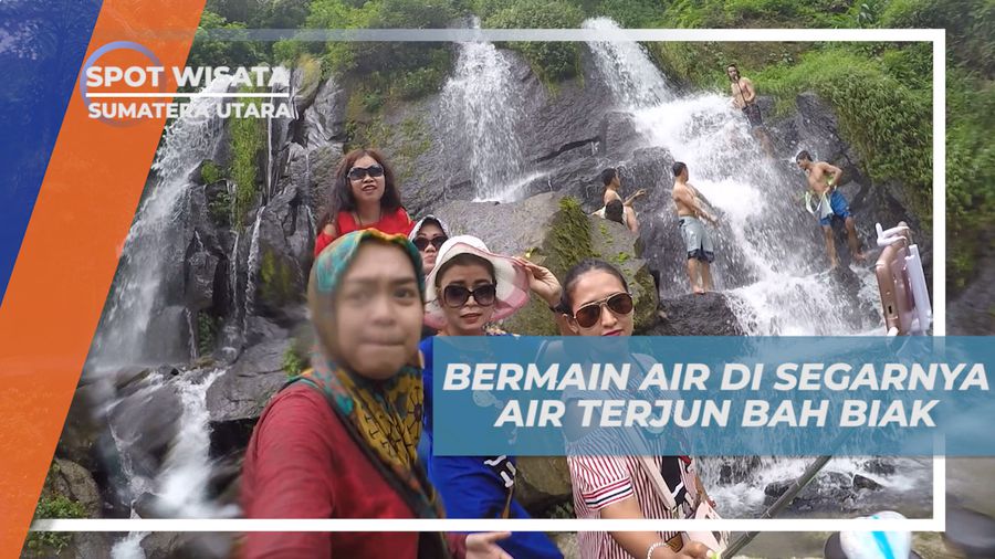 Seru-seruan Menikmati Kesegaran Air Terjun Bah Biak, Sumatera Utara