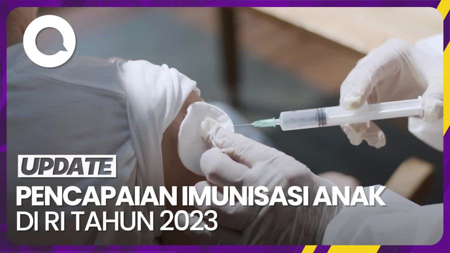 Grafik Capaian Imunisasi Anak RI, Masih Banyak yang Belum Lengkap