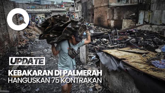 Penampakan Terkini Sisa Kebakaran di Palmerah Jakbar