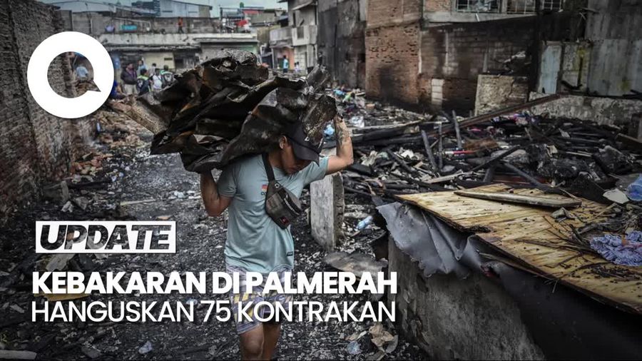 Penampakan Terkini Sisa Kebakaran di Palmerah Jakbar